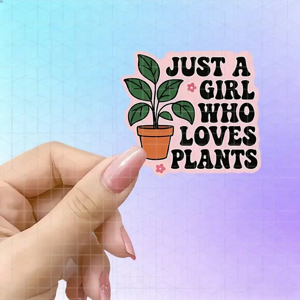 Plant Parent Gardening Tools - مجرد فتاة تحب النباتات، ملصق فينيل