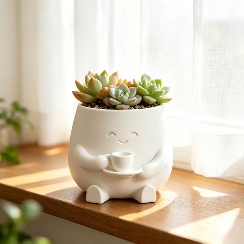وعاء زهور مطبوع ثلاثي الأبعاد  - مراجعة Cactus Mix Pot وسعره