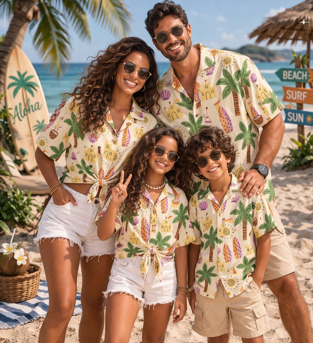 قميص هاواي للأطفال بنقشة نباتا - مراجعة Plant Parental وسعره